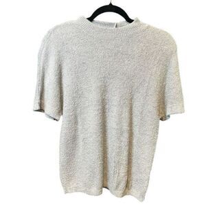 NWT Hello Nite Women’s Steel Blue Crew Neck Short Sleeve e Nylon Sweater - XS